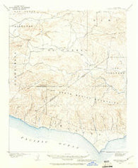 Triunfo Pass California Historical topographic map, 1:62500 scale, 15 X 15 Minute, Year 1900