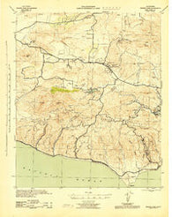 Triunfo Pass California Historical topographic map, 1:62500 scale, 15 X 15 Minute, Year 1943