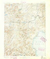 Truckee California Historical topographic map, 1:125000 scale, 30 X 30 Minute, Year 1891