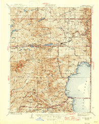 Truckee California Historical topographic map, 1:125000 scale, 30 X 30 Minute, Year 1940