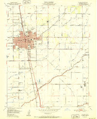 Tulare California Historical topographic map, 1:24000 scale, 7.5 X 7.5 Minute, Year 1951