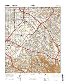 Tustin California Current topographic map, 1:24000 scale, 7.5 X 7.5 Minute, Year 2015