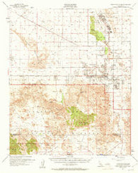 Twentynine Palms California Historical topographic map, 1:62500 scale, 15 X 15 Minute, Year 1955
