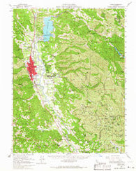 Ukiah California Historical topographic map, 1:62500 scale, 15 X 15 Minute, Year 1958