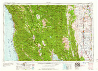 Ukiah California Historical topographic map, 1:250000 scale, 1 X 2 Degree, Year 1960