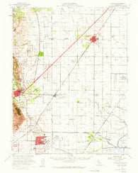 Vacaville California Historical topographic map, 1:62500 scale, 15 X 15 Minute, Year 1953