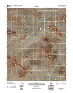 Valjean Hills California Historical topographic map, 1:24000 scale, 7.5 X 7.5 Minute, Year 2012