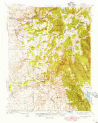 Valley Springs California Historical topographic map, 1:62500 scale, 15 X 15 Minute, Year 1944