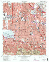 Van Nuys California Historical topographic map, 1:24000 scale, 7.5 X 7.5 Minute, Year 1966