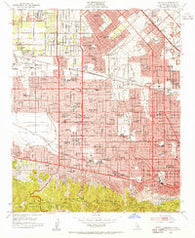 Van Nuys California Historical topographic map, 1:24000 scale, 7.5 X 7.5 Minute, Year 1953