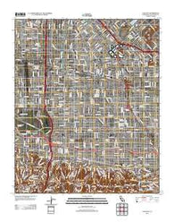 Van Nuys California Historical topographic map, 1:24000 scale, 7.5 X 7.5 Minute, Year 2012