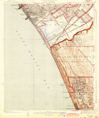 Venice California Historical topographic map, 1:24000 scale, 7.5 X 7.5 Minute, Year 1934