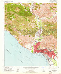 Ventura California Historical topographic map, 1:24000 scale, 7.5 X 7.5 Minute, Year 1951