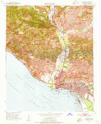 Ventura California Historical topographic map, 1:24000 scale, 7.5 X 7.5 Minute, Year 1951