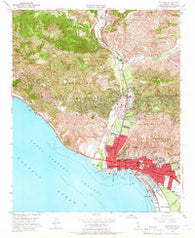 Ventura California Historical topographic map, 1:24000 scale, 7.5 X 7.5 Minute, Year 1951