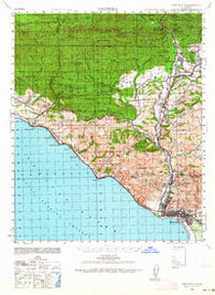 Ventura California Historical topographic map, 1:62500 scale, 15 X 15 Minute, Year 1941