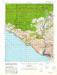 Ventura California Historical topographic map, 1:62500 scale, 15 X 15 Minute, Year 1941