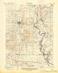 Vina California Historical topographic map, 1:62500 scale, 15 X 15 Minute, Year 1904
