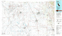 Visalia California Historical topographic map, 1:100000 scale, 30 X 60 Minute, Year 1993