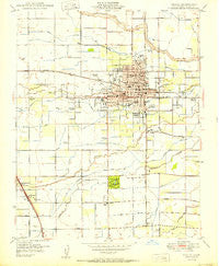 Visalia California Historical topographic map, 1:24000 scale, 7.5 X 7.5 Minute, Year 1950