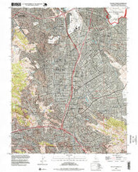 Walnut Creek California Historical topographic map, 1:24000 scale, 7.5 X 7.5 Minute, Year 1995