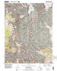 Walnut Creek California Historical topographic map, 1:24000 scale, 7.5 X 7.5 Minute, Year 1995