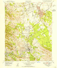 Walnut Creek California Historical topographic map, 1:24000 scale, 7.5 X 7.5 Minute, Year 1947