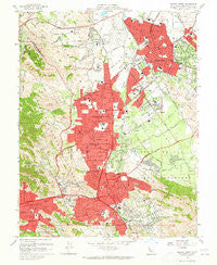 Walnut Creek California Historical topographic map, 1:24000 scale, 7.5 X 7.5 Minute, Year 1959