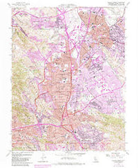 Walnut Creek California Historical topographic map, 1:24000 scale, 7.5 X 7.5 Minute, Year 1959