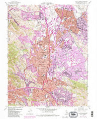 Walnut Creek California Historical topographic map, 1:24000 scale, 7.5 X 7.5 Minute, Year 1959