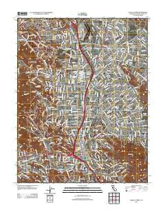 Walnut Creek California Historical topographic map, 1:24000 scale, 7.5 X 7.5 Minute, Year 2012