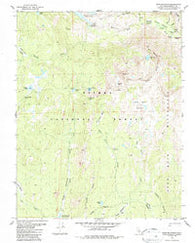 Ward Mountain California Historical topographic map, 1:24000 scale, 7.5 X 7.5 Minute, Year 1982