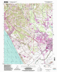 Watsonville West California Historical topographic map, 1:24000 scale, 7.5 X 7.5 Minute, Year 1995