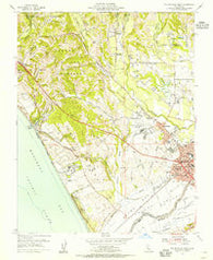 Watsonville West California Historical topographic map, 1:24000 scale, 7.5 X 7.5 Minute, Year 1954