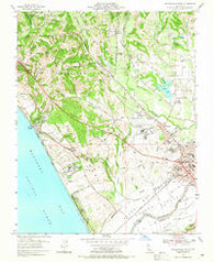 Watsonville West California Historical topographic map, 1:24000 scale, 7.5 X 7.5 Minute, Year 1954