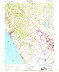 Watsonville West California Historical topographic map, 1:24000 scale, 7.5 X 7.5 Minute, Year 1954