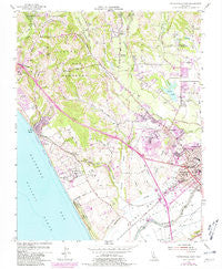 Watsonville West California Historical topographic map, 1:24000 scale, 7.5 X 7.5 Minute, Year 1954