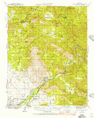 Watts Valley California Historical topographic map, 1:62500 scale, 15 X 15 Minute, Year 1942