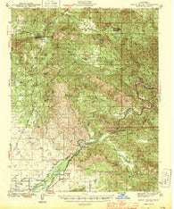Watts Valley California Historical topographic map, 1:62500 scale, 15 X 15 Minute, Year 1944