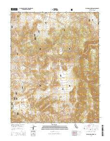Waucoba Mountain California Current topographic map, 1:24000 scale, 7.5 X 7.5 Minute, Year 2015