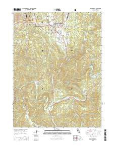 Weaverville California Current topographic map, 1:24000 scale, 7.5 X 7.5 Minute, Year 2015