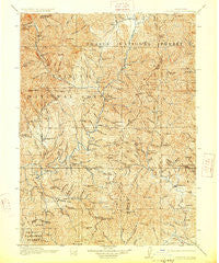 Weaverville California Historical topographic map, 1:125000 scale, 30 X 30 Minute, Year 1913