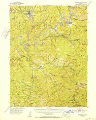 Weaverville California Historical topographic map, 1:62500 scale, 15 X 15 Minute, Year 1952