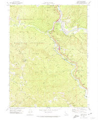 Weott California Historical topographic map, 1:24000 scale, 7.5 X 7.5 Minute, Year 1969