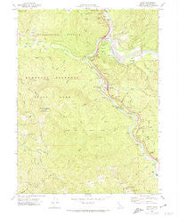 Weott California Historical topographic map, 1:24000 scale, 7.5 X 7.5 Minute, Year 1969