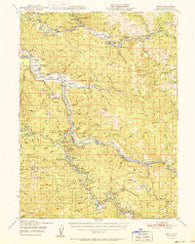 Weott California Historical topographic map, 1:62500 scale, 15 X 15 Minute, Year 1951