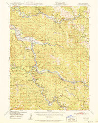Weott California Historical topographic map, 1:62500 scale, 15 X 15 Minute, Year 1951