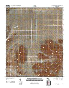 West of Broadwell Mesa California Historical topographic map, 1:24000 scale, 7.5 X 7.5 Minute, Year 2012