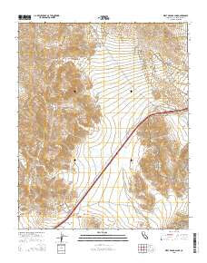 West of Soda Lake California Current topographic map, 1:24000 scale, 7.5 X 7.5 Minute, Year 2015