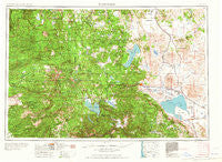 Westwood California Historical topographic map, 1:250000 scale, 1 X 2 Degree, Year 1955